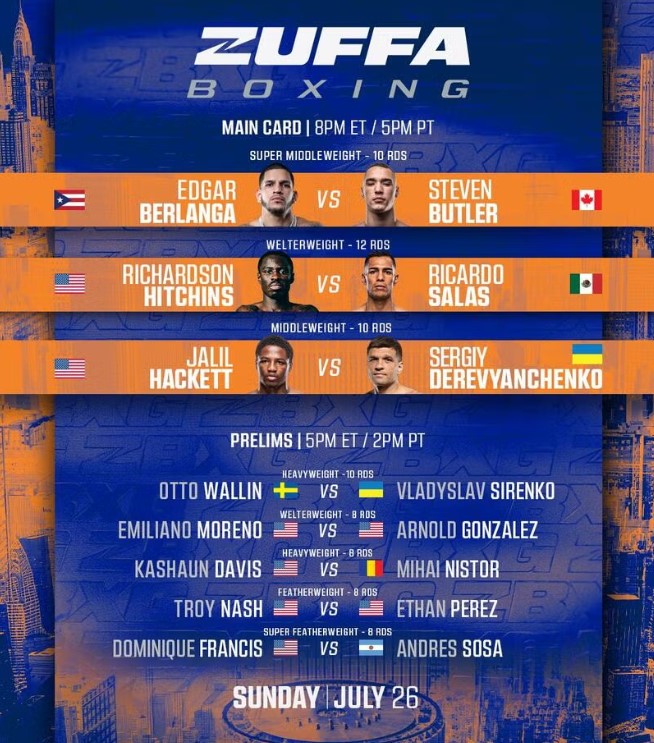 Zuffa Boxing 9: Эдгар Берланга — Стивен Батлер. Дата, кард шоу, где и когда смотреть прямую трансляцию Zuffa Boxing 9: Эдгар Берланга — Стивен Батлер. Дата, кард шоу, где и когда смотреть прямую трансляцию